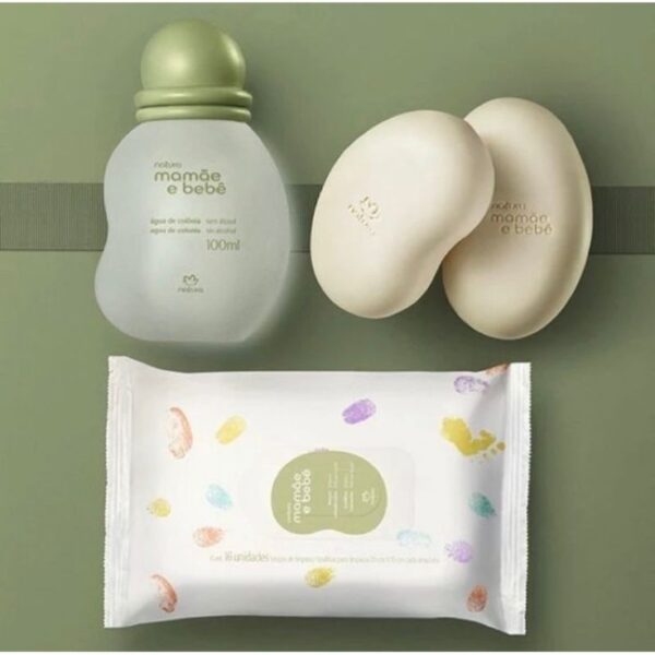kit Presente Mamãe e Bebê Natura Colônia 100 ml + Cx com 2 Sabonetes de 100 g